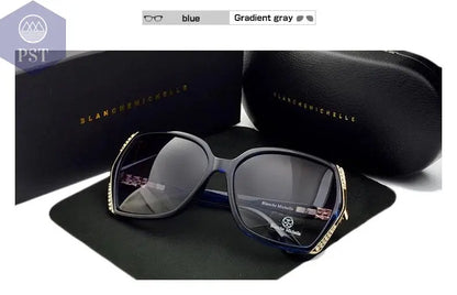 Blanche Michelle High Quality Oversized Polarized Sunglasses Women UV400 oculos de sol Gradient Driving Sun Glasses With Box       PST PS Tradings