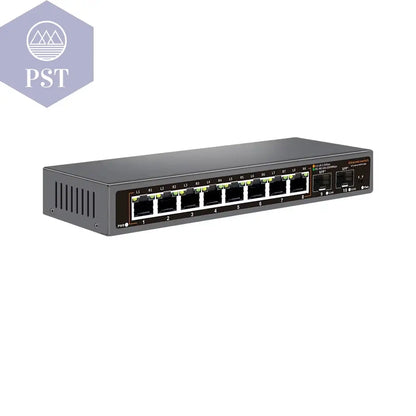 Bullscom 10-Port-Netzwerk-Switch | 8 X 2,5 GB Ethernet + 2 X 10 GB SFP+ | Unmanaged | Plug & Play | Hochgeschwindigkeitskonnektivität