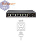 Bullscom 10-Port-Netzwerk-Switch | 8 X 2,5 GB Ethernet + 2 X 10 GB SFP+ | Unmanaged | Plug & Play | Hochgeschwindigkeitskonnektivität
