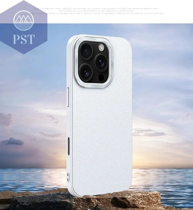 Case for OnePlus 13 Luxury Leather Pattern Metal Camera Lens Protection Shockproof Bumper Phone Back Cover - PST PS Tradings