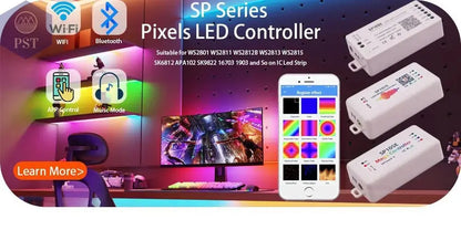 DC5V WS2812B Individually Addressable 5050 RGB Led Strip WS2812 Smart Pixels Led Light Black White PCB Waterproof IP30/65/67       PST PS Tradings