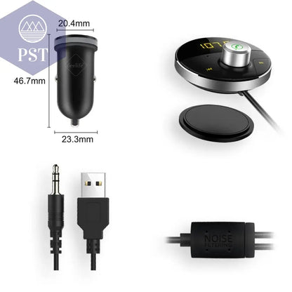 Deelife Bluetooth AUX Adapter in Car Handsfree Kit BT 5.0 Audio Receiver for Auto Phone Hands Free Carkit FM Transmitter - PST PS Tradings