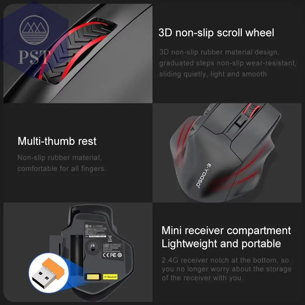 E-YOOSO X-31 USB 2,4G Drahtlose Gaming Maus 4800Dpi 5 Tasten Computer PC Mouse Gamer PST PS Tradings  PST PS Tradings  PST PS Tradings
