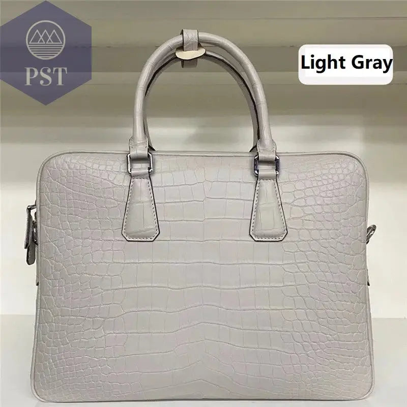 Echtes Krokodilleder Aktentasche mit Passcode PST PS Tradings  PST PS Tradings Khaki PST PS Tradings Echtes Krokodilleder Aktentasche mit Passcode