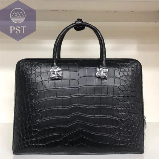 Echtes Krokodilleder Aktentasche mit Verschluss PST PS Tradings  PST PS Tradings  PST PS Tradings Echtes Krokodilleder Aktentasche mit Verschluss