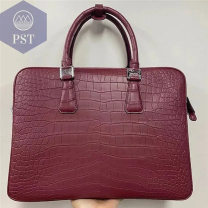 Echtes Krokodilleder Aktentasche mit Verschluss PST PS Tradings  PST PS Tradings  PST PS Tradings Echtes Krokodilleder Aktentasche mit Verschluss