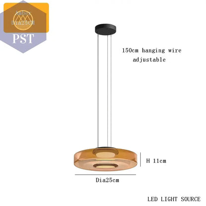 Elegante Glas-Chandelier für modernes Wohnen PST PS Tradings  PST PS Tradings amber-25cm-natural-light PST PS Tradings