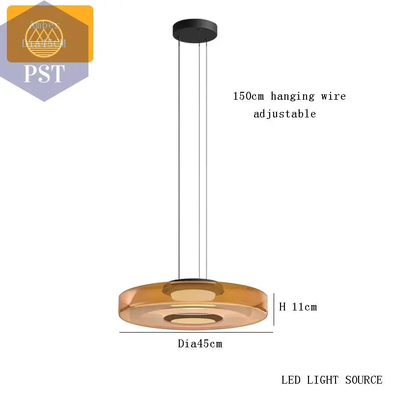 Elegante Glas-Chandelier für modernes Wohnen PST PS Tradings  PST PS Tradings amber-45cm-natural-light PST PS Tradings