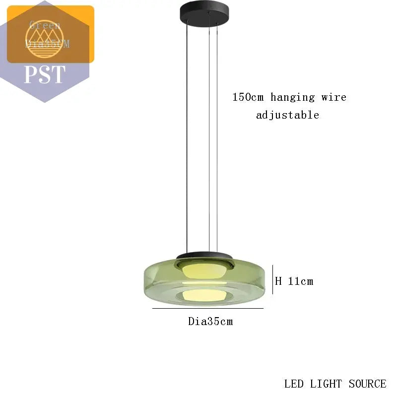 Elegante Glas-Chandelier für modernes Wohnen PST PS Tradings  PST PS Tradings green-35cm-natural-light PST PS Tradings