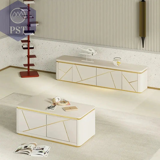 Elegantes Holz TV-Ständer & Couchtisch Set PST PS Tradings  PST PS Tradings  PST PS Tradings