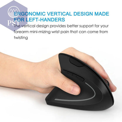 Ergonomic Left Hand Right Hand Wireless Vertical Mouse       PST PS Tradings