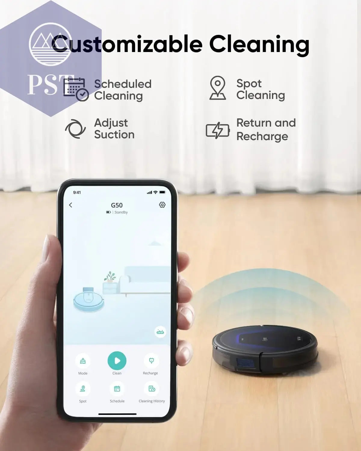 Eufy G50 Hybrid Saugroboter Mit Wischfunktion & 4.000Pa Starker Saugkraft, Dynamische Navigation, Pro-Entwirrkamm PST PS Tradings  PST PS Tradings  PST PS Tradings