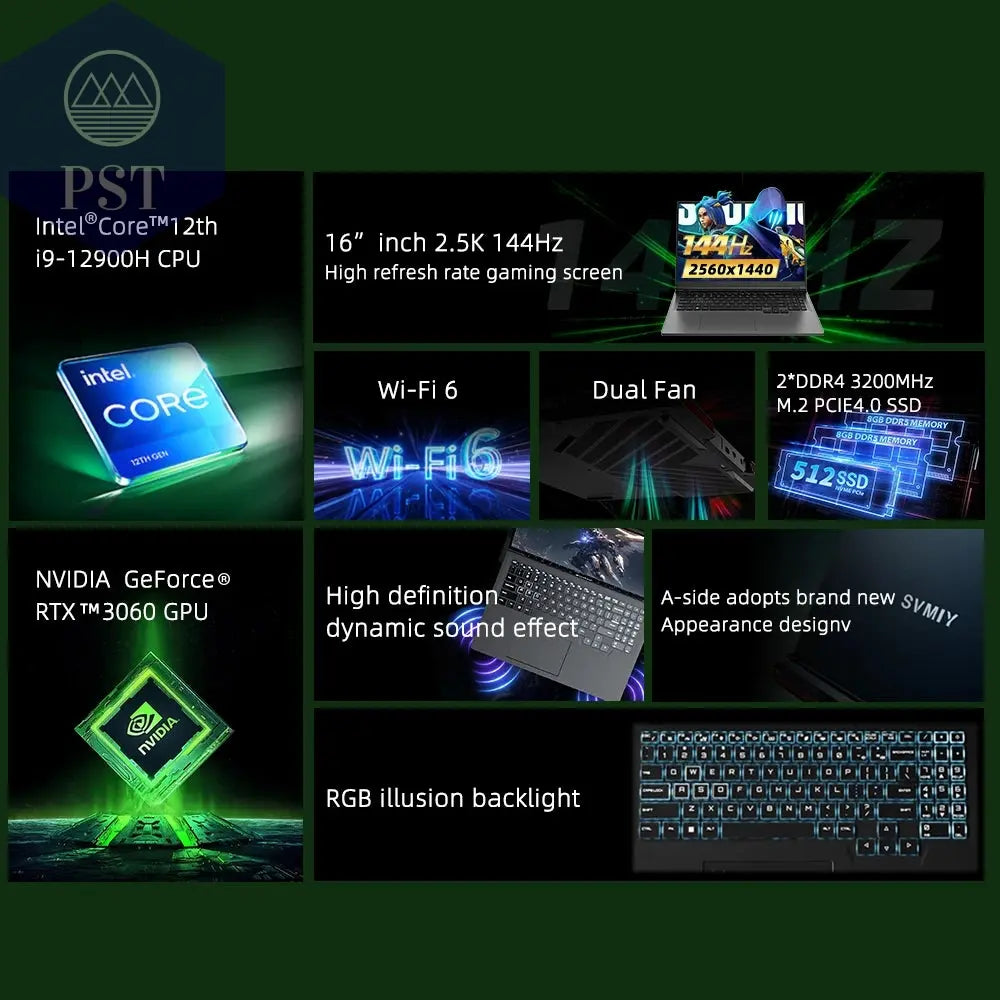 Gaming Laptop 16\" FHD IPS i9 RTX 3060 Windows 11 PST PS Tradings Laptop PST PS Tradings  PST PS Tradings Gaming Laptop 16\" FHD IPS i9 RTX 3060 Windows 11 Laptop