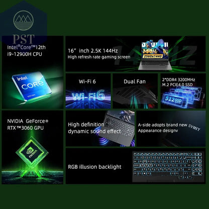 Gaming Laptop 16\" FHD IPS i9 RTX 3060 Windows 11 PST PS Tradings Laptop PST PS Tradings  PST PS Tradings Gaming Laptop 16\" FHD IPS i9 RTX 3060 Windows 11 Laptop