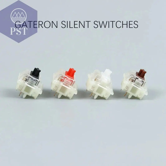 Gateron silent switch Black Red clear 5pin  transparent tops for mechaniacl keyboard Compatible with MX switch - PST PS Tradings