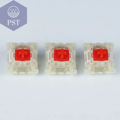 Gateron silent switch Black Red clear 5pin  transparent tops for mechaniacl keyboard Compatible with MX switch - PST PS Tradings