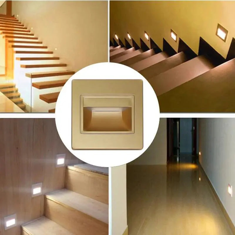 Einbau in LED-Treppen licht 85-265V Wand leuchte Beleuchtung Schritt Treppe Gang Lampen warm kühl weiß Keller Durchgang Fuß lichter       PST PS Tradings