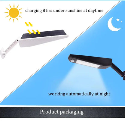 900lm Led Solar Licht Im Freien Wasserdichte Beleuchtung Für Garten Wand 48 leds Vier Modi Drehbare Pol Solar Lampe Neueste       PST PS Tradings