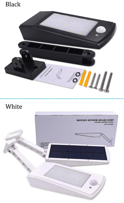 900lm Led Solar Licht Im Freien Wasserdichte Beleuchtung Für Garten Wand 48 leds Vier Modi Drehbare Pol Solar Lampe Neueste       PST PS Tradings