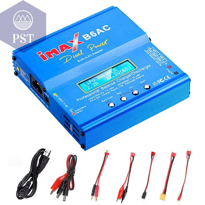 HTRC iMAX B6AC 80W 6A Lipo Charger Balancer For Nimh Nicd Lipo LiFe Li-ion Pb Battery LCD Screen Display RC Charger Discharge       PST PS Tradings
