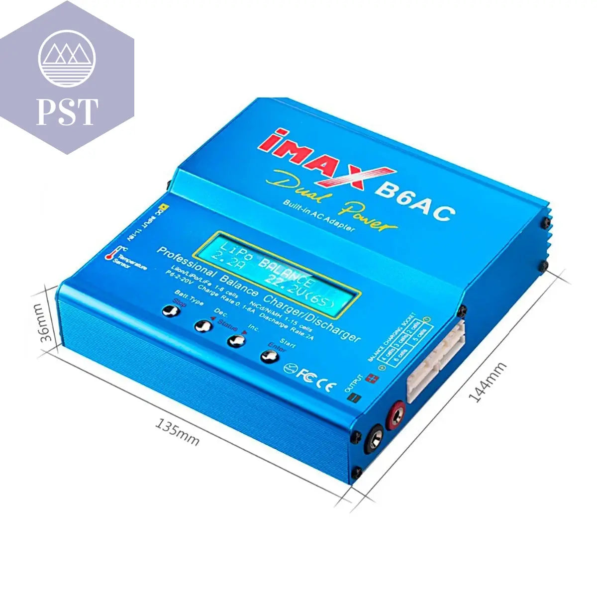 HTRC iMAX B6AC 80W 6A Lipo Charger Balancer For Nimh Nicd Lipo LiFe Li-ion Pb Battery LCD Screen Display RC Charger Discharge       PST PS Tradings