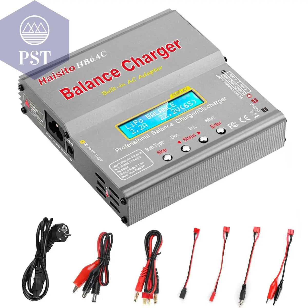 HTRC iMAX B6AC 80W 6A Lipo Charger Balancer For Nimh Nicd Lipo LiFe Li-ion Pb Battery LCD Screen Display RC Charger Discharge       PST PS Tradings