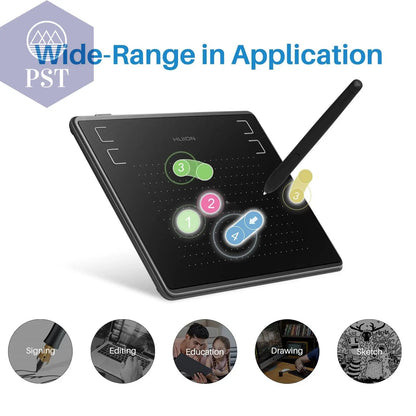 HUION H430P Digital Tablets Micro USB Signature Graphics Drawing Pen Tablet OSU Game Battery-Free Tablet Android Mac Windows       PST PS Tradings