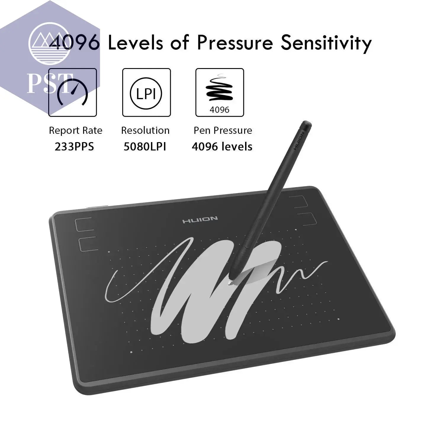 HUION H430P Digital Tablets Micro USB Signature Graphics Drawing Pen Tablet OSU Game Battery-Free Tablet Android Mac Windows       PST PS Tradings