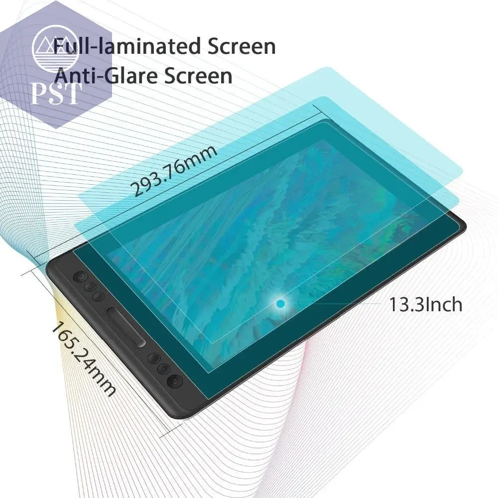 HUION KAMVAS Pro 13 GT-133 Pen Display Digital Graphic Tablet Monitor Battery-Free 8192 levels Pen Drawing Monitor Tilt Function - PST PS Tradings