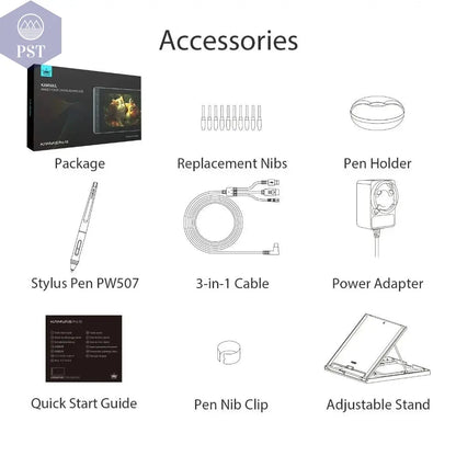 HUION KAMVAS Pro 13 GT-133 Pen Display Digital Graphic Tablet Monitor Battery-Free 8192 levels Pen Drawing Monitor Tilt Function - PST PS Tradings