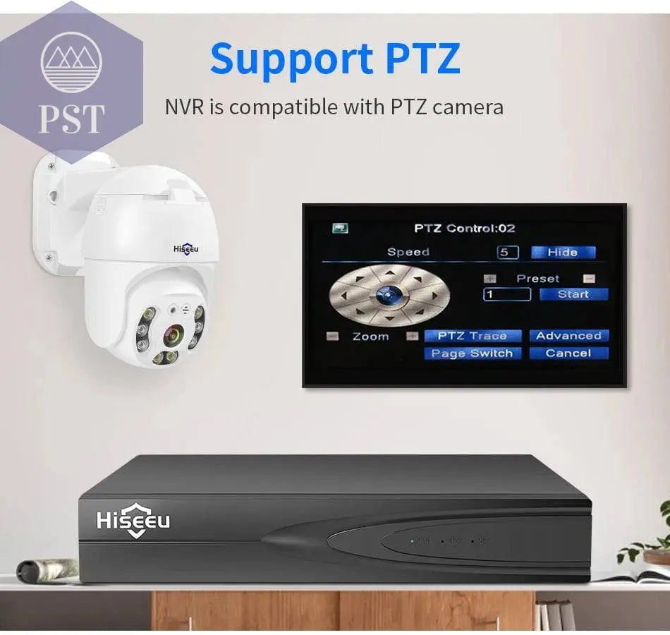 Hiseeu H.265+ HEVC 8CH 16CH 32CH CCTV NVR 4K 8MP 5MP 4MP 3MP 2MP IP Network Video Recorder For Surveillance Camera System Kit - Property & Safety Tradings