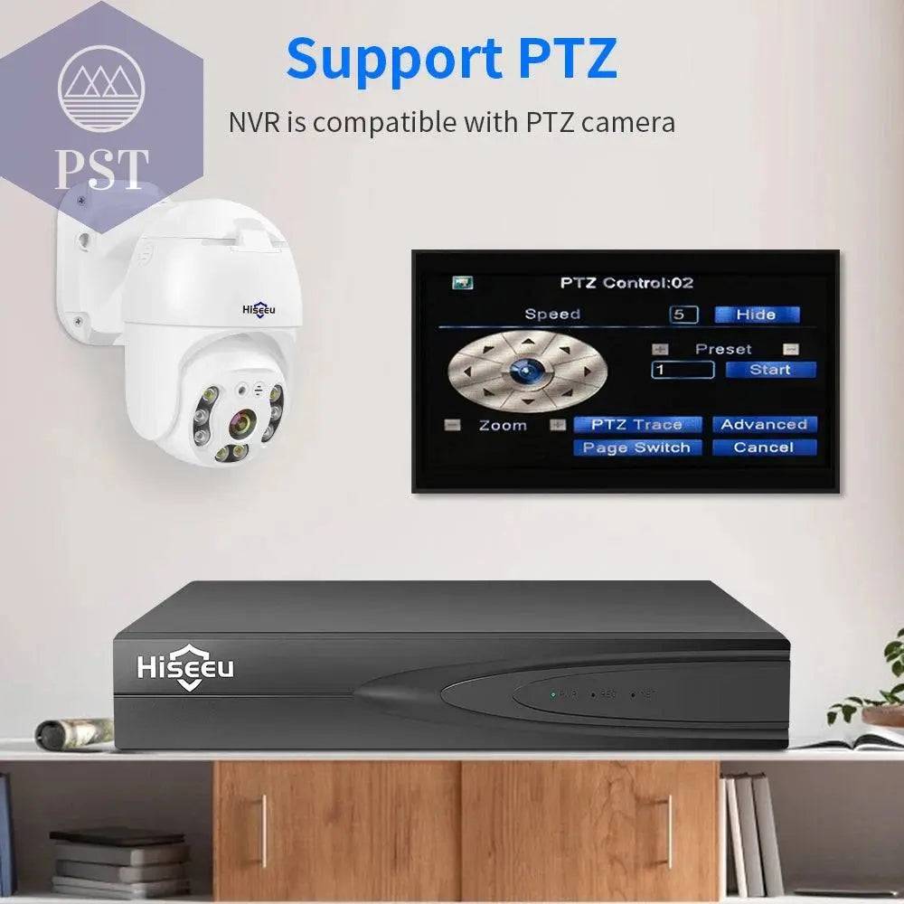 Hiseeu H.265+ HEVC 8CH 16CH 32CH CCTV NVR 4K 8MP 5MP 4MP 3MP 2MP IP Network Video Recorder For Surveillance Camera System Kit - Property & Safety Tradings