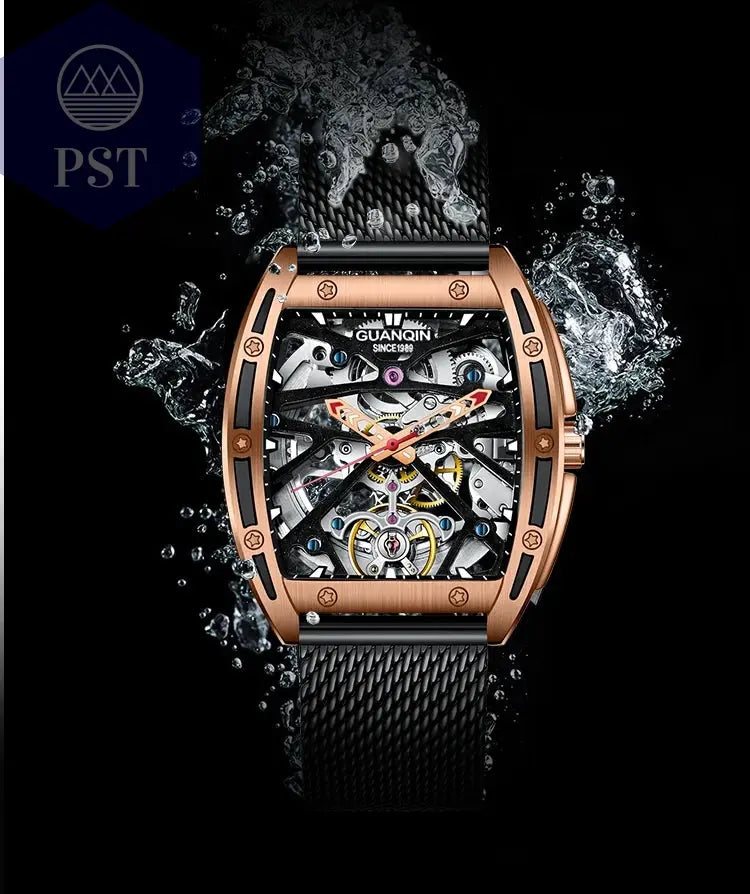 Hollowed Fashion Automatik Herren Uhr Skeletton Armbanduhr PST PS Tradings  PST PS Tradings  PST PS Tradings Hollowed Fashion Automatik Herren Uhr Skeletton Armbanduhr