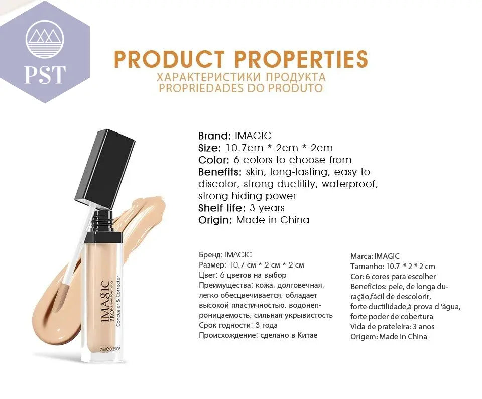 IMAGIC 6 color concealer makeup facial primer facial contour liquid concealer foundation eye make up - PST PS Tradings