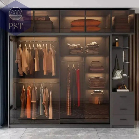 Kleiderschrank Modul Schrank Ankleide für Schlafzimmer Glasschrank PST PS Tradings Möbel PST PS Tradings  PST PS Tradings