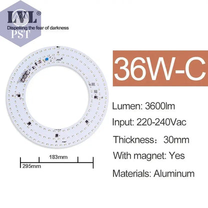 LED Panel Light 10W 18W 25W 40W No Flicker AC 220V 230V for Ceiling Light Source Square Round Panel Light       PST PS Tradings