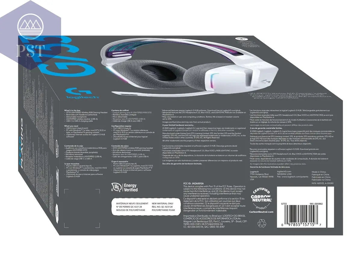 LOGITECH G G733 LIGHTSPEED Wireless RGB Gaming Headset Headset full size 2.4 GHz wireless PST PS Tradings Kopfhörer PST PS Tradings  PST PS Tradings