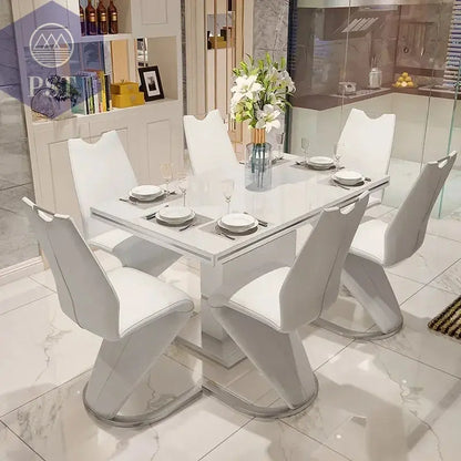 Luxuriöser Esstisch aus Marmor & Metall Set PST PS Tradings  PST PS Tradings  PST PS Tradings