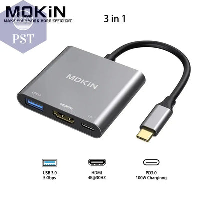 MOKiN USB-C Dockingstation für MacBook & iPad PST PS Tradings  PST PS Tradings 3-in-1-Russian-Federation PST PS Tradings