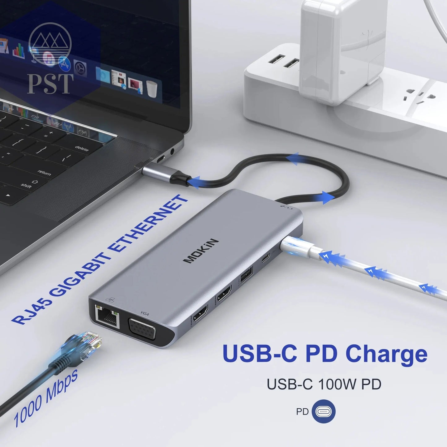 MOKiN USB-C Dockingstation für MacBook & iPad PST PS Tradings  PST PS Tradings  PST PS Tradings