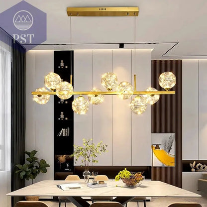 Moderne Pendelleuchte für Essbereich 10 Kugel Deckenleuchte PST PS Tradings Leuchten PST PS Tradings  PST PS Tradings