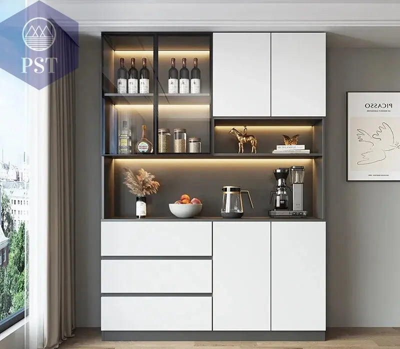 Moderne Wohnzimmerschrank mit Glastüren PST PS Tradings  PST PS Tradings 160x40x220cm-F PST PS Tradings