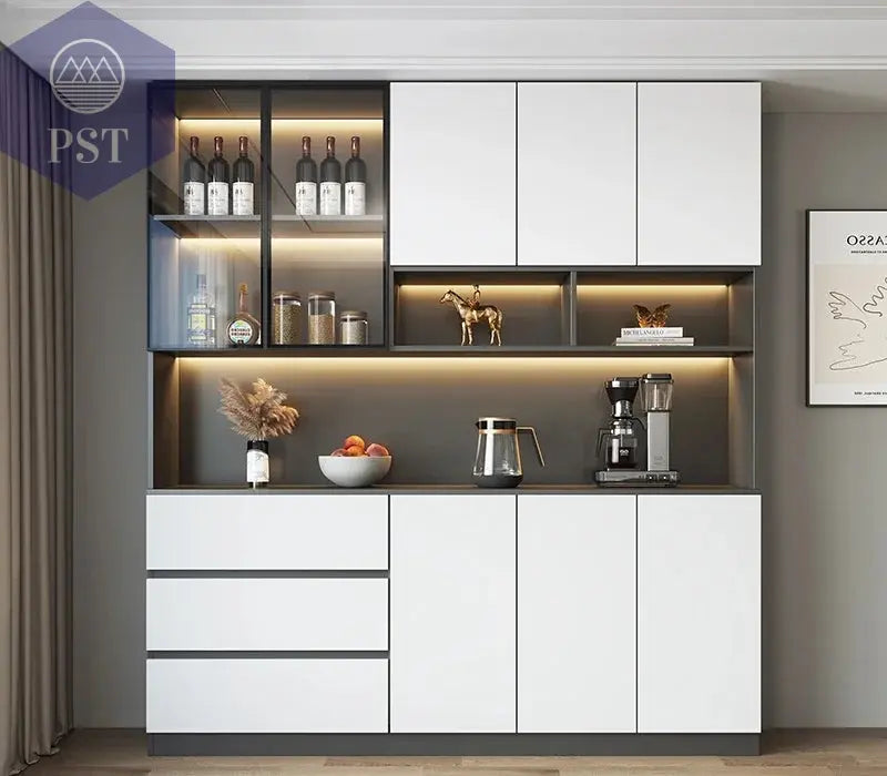 Moderne Wohnzimmerschrank mit Glastüren PST PS Tradings  PST PS Tradings 200x40x220cm-J PST PS Tradings