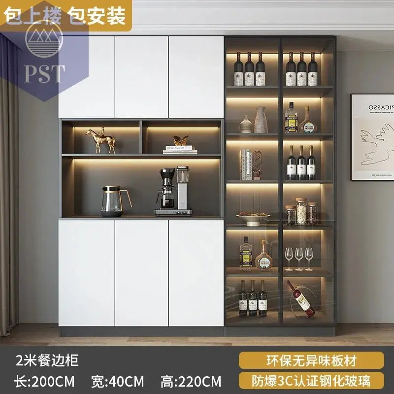 Moderne Wohnzimmerschrank mit Glastüren PST PS Tradings  PST PS Tradings 200x40x220cm-L PST PS Tradings