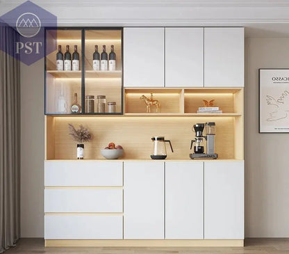 Moderne Wohnzimmerschrank mit Glastüren PST PS Tradings  PST PS Tradings 200x40x220cm-Style5 PST PS Tradings