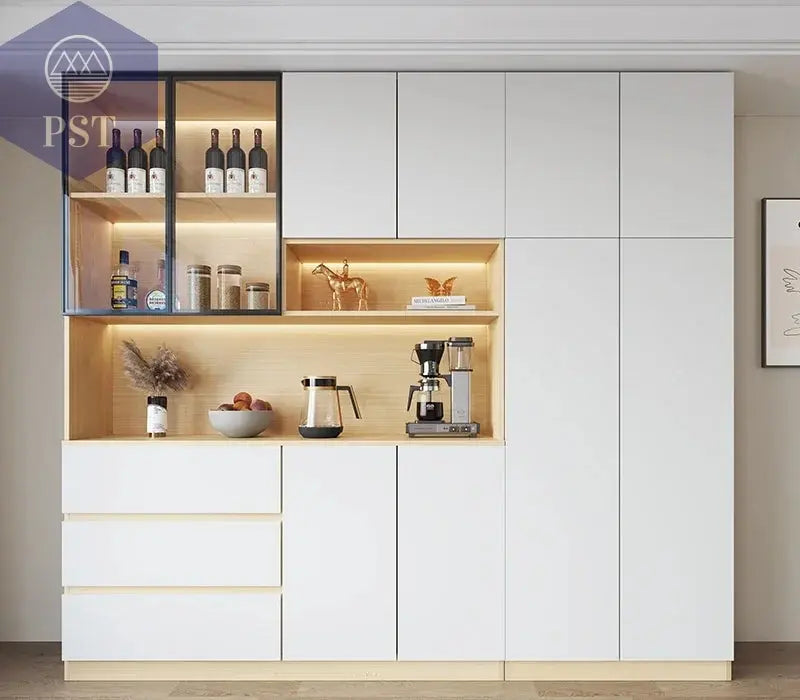 Moderne Wohnzimmerschrank mit Glastüren PST PS Tradings  PST PS Tradings 240x40x220cm-Style11 PST PS Tradings