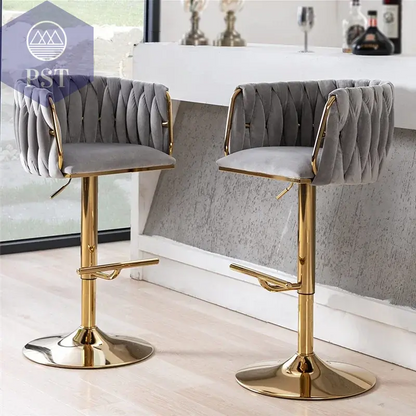 Moderner Luxus höhenverstellbar drehend Hotel Cafe Barhocker Hochstuhl personalisierbar SAMT Metall       PST PS Tradings