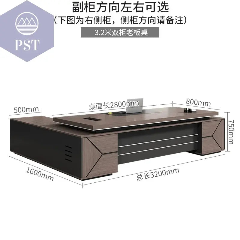 Moderner Schreibtisch mit Stauraum Bürotisch Büro Möbel Tische PST PS Tradings Schreibtisch PST PS Tradings 3.2M-office-desk PST PS Tradings