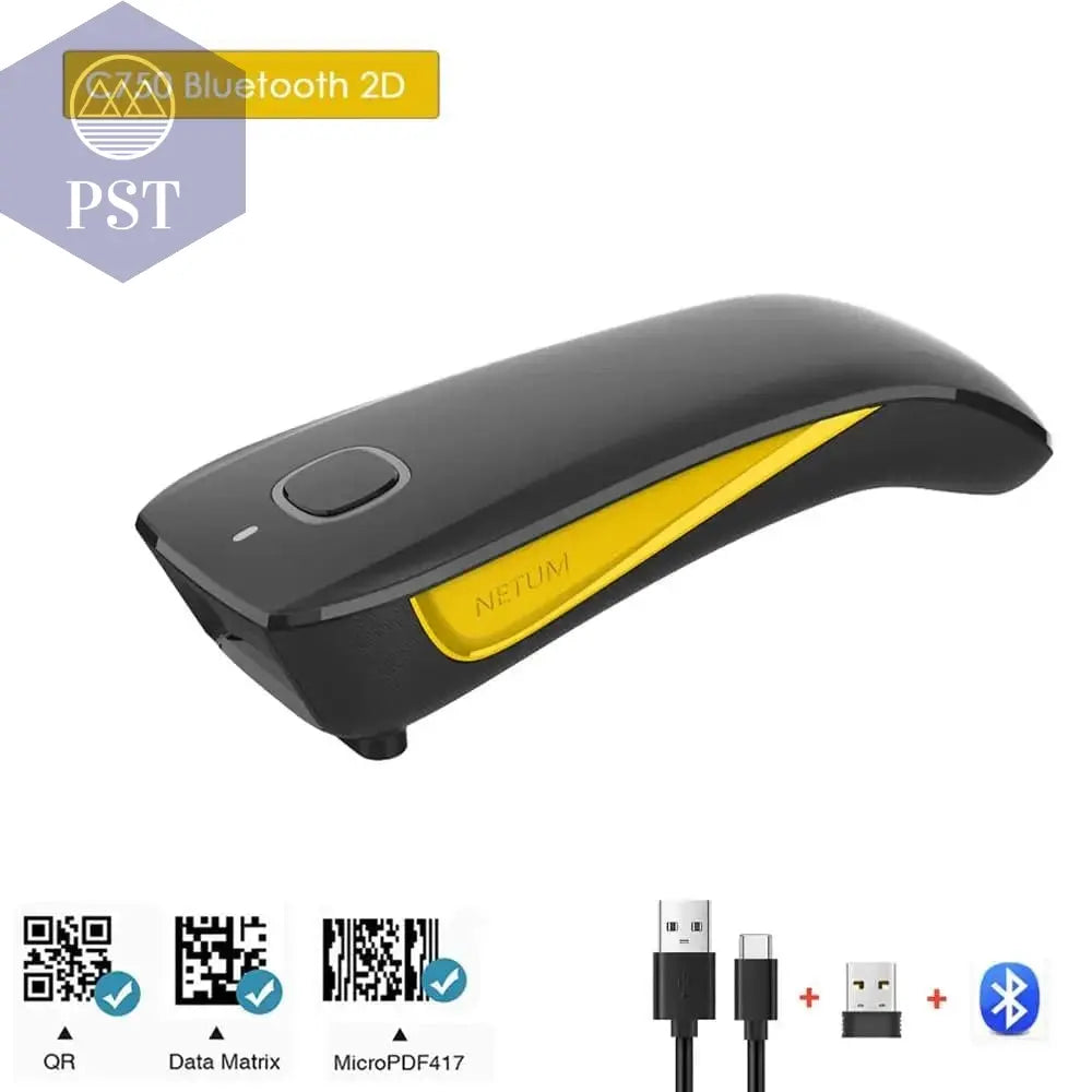 NETUM C750 Bluetooth QR 2D Barcode Scanner AND C830 Wireless Laser 1D usb Bar Code Reader for IOS Android Windows Mobile Payment - Property & Safety Tradings