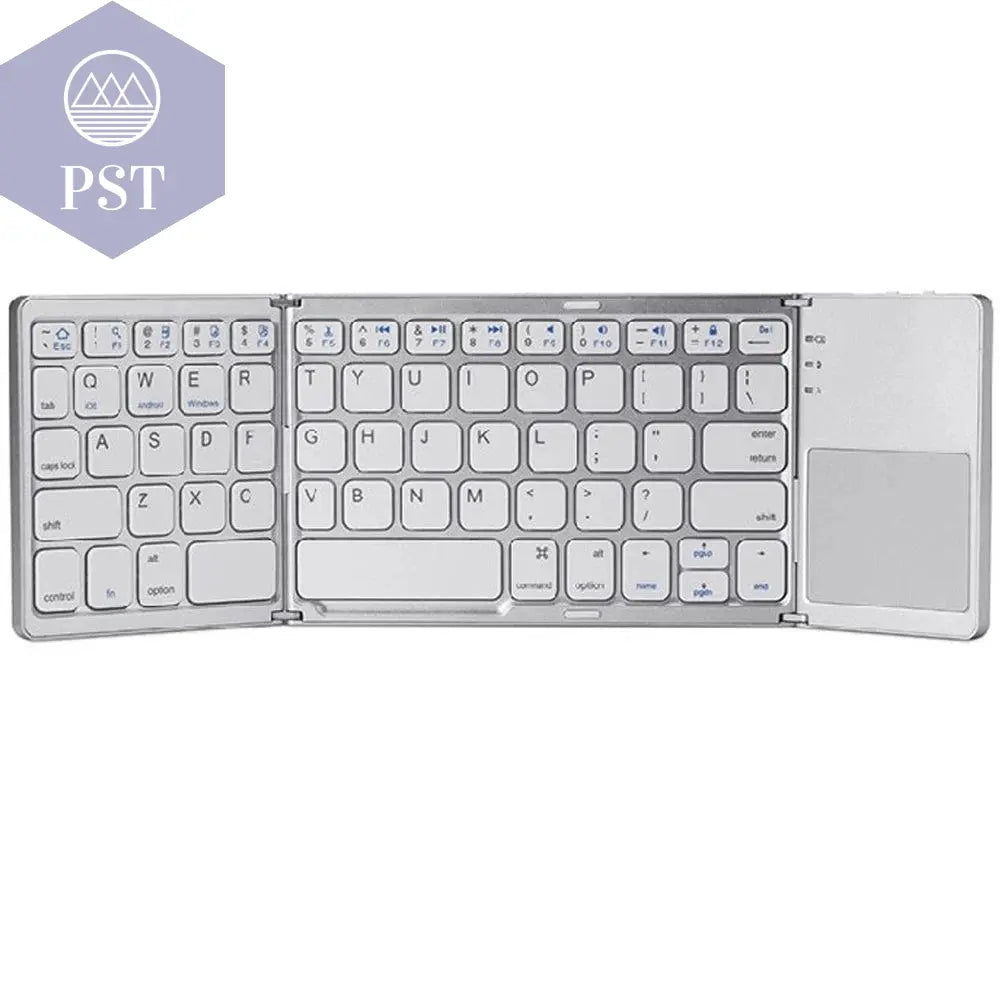 New Portable Mini Three Folding Bluetooth Keyboard Wireless Foldable Touchpad Keypad for IOS Android Windows ipad Tablet - PST PS Tradings